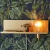 Image de Applique tablette avec port USB et variateur Métal L50cm Doré Markslöjd - Jaune - E27 - Contemporain - Design