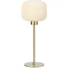 Image de Lampe de Table - Markslojd - SOBER - 1 Globe - Laiton Brossé - Blanc - 40W