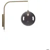 Image de Applique murale E14 Max 40W laiton antique et verre fumé - Markslöjd - Dione