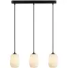 Image de Suspension 3xe14 40w max, métal noir et verre opale - markslöjd - cava
