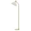 Image de Lampadaire E27 40W Max laiton brossé et tissu plissé blanc - Markslöjd - Mira