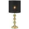 Image de Lampe de table e27 40w max, laiton et abat-jour lin noir - markslöjd - octo
