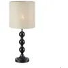 Image de Lampe de table E27 40W Max noire avec abat-jour lin beige - Markslöjd - Octo