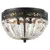 Image de Plafonnier encastré 2xe14 cristal noir, ø 25 cm- markslöjd - etienne