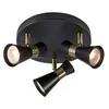 Image de Plafonnier GU10 7W 3 têtes orientables noir et laiton - Markslöjd - Folie