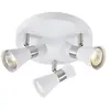 Image de Plafonnier gu10 7w 3 têtes orientables blanc et nickel - markslöjd - folie