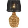 Image de Lampe de table e27, 40w max, rotin naturel, jute noir - markslöjd - paglia