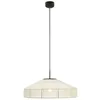 Image de Suspension lin beige avec cadre métal noir E27 - Markslojd - Alia