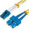 Image de Cable A Fibre Optique Microconnect Lc/pc-sc/pc 2 M 9/125 Sm Jaune
