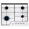 Image de Table De Cuisson Gaz Electrolux Serie 600 Verre Blanc 59,5 Cm Kgs6424w