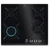 Image de Table De Cuisson Gaz Encastrable 59 Cm Verre Noir 4 Feux Electrolux