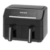 Image de Emerio - Friteuse Sans Huile 72l - Double Bac - Minuteur - Thermostat Réglable - Réservoir Amovible - Cool Touch - Noir