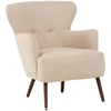Image de Fauteuil Design Bouclette "lincoln" 85cm Beige