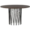 Image de Table À Manger Ronde Design "stone" 120cm Marron