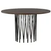 Image de Table à Manger Ronde Design Stone 120cm Marron