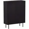 Image de Buffet Design Nervuré "bjorkon" 103cm Noir