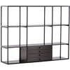 Image de Étagère Design 4 Niveaux "amaraillo" 150cm Noir