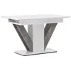 Image de Disa table de salle à manger 80x120cm extenstible avec plateaux supplémentaires blanc.