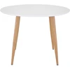 Image de Table À Manger Ronde "plaza" 100cm Blanc & Naturel