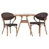 Image de Abrantes set de jardin table 2 chaises marron.