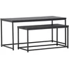 Image de Lot De 2 Tables Basses Gigognes "mallan" 100cm Noir