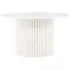 Image de Table à manger ronde haron 110cm blanc