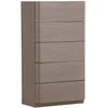 Image de Commode Design 5 Tiroirs "noble" 100cm Moka