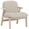 Image de Fauteuil design en bois rile 77cm beige 62028-120
