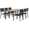 Image de Ensemble Table De Jardin & 6 Chaises "holmbeck & Copacabana" 200cm Naturel & Noir