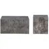 Image de Lot de 2 tables basses effet marbre york 80cm gris