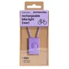 Image de Lampe de vélo arrière rechargeable USB Bookman Block Led - Lavande - 4 modes déclairage