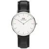 Image de Montre DANIEL WELLINGTON CLASSIC en Cuir Noir