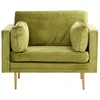 Image de Fauteuil Design En Velours "boom" 110cm Vert & Or