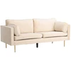 Image de Canapé 3 Places En Velours "boom" 203cm Beige & Or