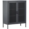 Image de Buffet 2 Portes En Métal "misha" 101cm Gris