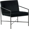 Image de Fauteuil Design Velours "rakel" 78cm Noir