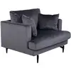 Image de Fauteuil En Velours "sofia" 104cm Gris Foncé