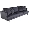 Image de Canapé 3 Places En Velours "sofia" 260cm Gris Foncé