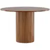 Image de Table À Manger Ronde "bianca" 110cm Noyer