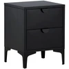 Image de Table De Chevet 2 Tiroirs "piring" 59cm Noir