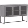 Image de Bahut 3 Portes En Métal "malla" 120cm Gris Clair