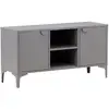 Image de Meuble Tv 2 Portes "piring" 120cm Gris Clair