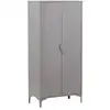 Image de Armoire Design 2 Portes "piring" 183cm Gris Clair