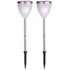 Image de SOLAR - Set de 2 Piquets dextérieur Solaire LED Chrome H34cm