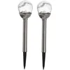 Image de Lampe de jardin LED solaire - Best Season - Argent - Métal - 39x8cm - Lot de 2