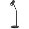 Image de Tyson lampe de travail de bureau structure noire, abat-jour interrupteur 1x gu10