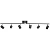 Image de Lampe plafonnier en 6 spots By Rydéns Correct - matt black - 175x124 cm