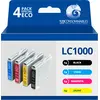 Image de Pack Compatible Brother Lc1000, 4 Cartouches