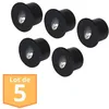 Image de Lot de 5 Spots LED muraux rond noir 3W 4000K