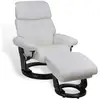 Image de Fauteuil relax confortable en cuir blanc CARACT47FTCBLANC